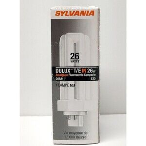 Sylvania Dulux 20881 CF26DT/E/IN/835/ECO Light Bulb GX4q-3 Read Description NIB
